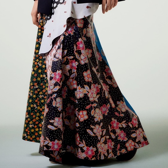 ZARA ATELIER PRINTED 100% LEATHER SKIRT LIMITED EDITION - Picture 9 of 16